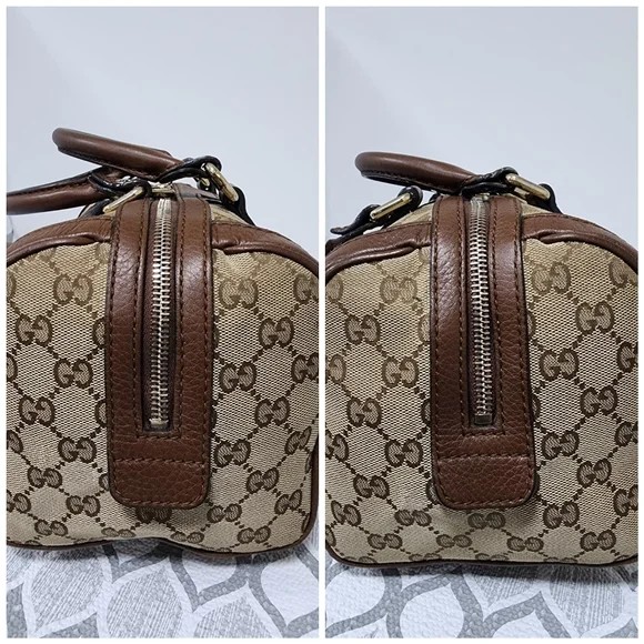 Gucci GG Canvas Top Handle Bag Brown/Beige